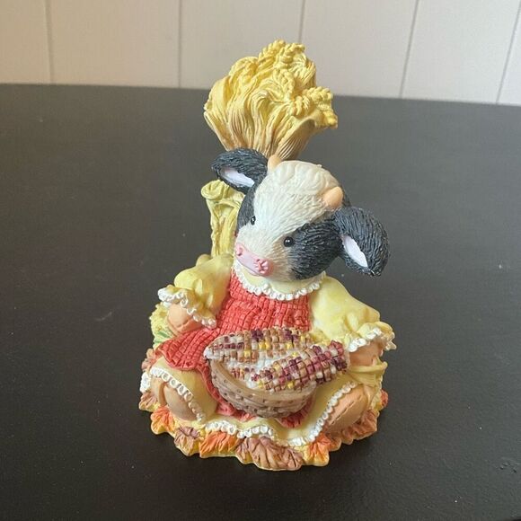 1995 Marys Moo Moos Cow Collectible Figurine The Cows In The Corn 142840 - Picture 6 of 8
